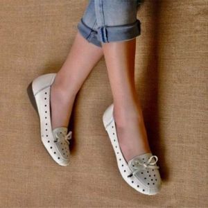 Women Soft Bowknot Breathable Ballet Flats Walking Shoes for Office shoe